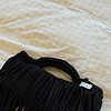 Midnight Fringe Bag – handgemaakte gehaakte handtas met franjes zwart