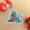 Mos draak glitter sticker vaatwasser bestendig