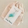 Oceaan - zee hanger ketting: handgemaakt licht aqua blauw glazen sieraad, op zee geïnspireerd betekenisvol cadeau