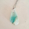 Oceaan - zee hanger ketting: handgemaakt licht aqua blauw glazen sieraad, op zee geïnspireerd betekenisvol cadeau