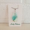 Oceaan - zee hanger ketting: handgemaakt licht aqua blauw glazen sieraad, op zee geïnspireerd betekenisvol cadeau