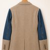 One of a Kind Upcycled Blazer met Denim Applicatie