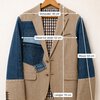 One of a Kind Upcycled Blazer met Denim Applicatie