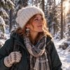 Poolberen & Pootafdrukken, winterse oorbellen met ijsberen en sneeuwvlokken