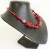 Rode edelstenen ketting met carneool, granaat en Swarovski-kristallen