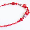 Rode edelstenen ketting met carneool, granaat en Swarovski-kristallen