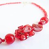 Rode edelstenen ketting met carneool, granaat en Swarovski-kristallen