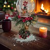Rudolph’s Winter Globe - Handgemaakte Kerstdecoratie met Verlichting.