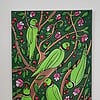 Schilderij 21x15 'Halsband parkieten' origineel acryl canvas