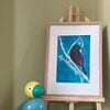 Shadow bird linoprint