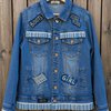Soul Clean – One of a Kind Upcycled Denim Jasje met Cowgirl Artwork