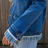 Soul Clean – One of a Kind Upcycled Denim Jasje met Cowgirl Artwork