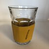 Thee-/koffieglas met sleeve van leer