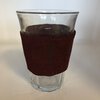 Thee-/koffieglas met sleeve van leer