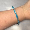 Turquoise en zilveren armband-8 in / 20 cm