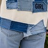 Upcycled Boho Sweater – Denim Patchwork – One of a Kind