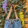 Upcycled Denim Schoudertas – Boho Details – One of a Kind