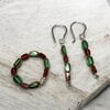 Vintage geïnspireerde kerstset - oorbellen en ring