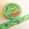 Washi tape froggies on lilypads, kikkers in de vijver met lelies 1,5cmx10m