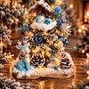 Winterdroom – Handgemaakt Kersttafereel met Hertjes & Verlichting