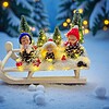 Winterelfjes op de Slee – Handgemaakt Kersttafereel met Verlichting