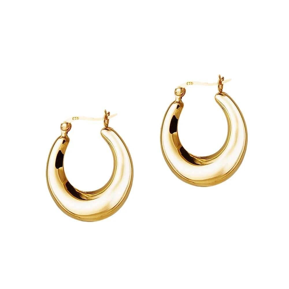 Big Gold Plated Indian Hoop