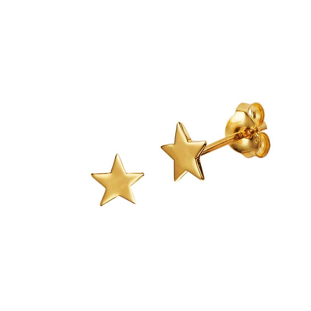 Gold Plated Star Stud Earring