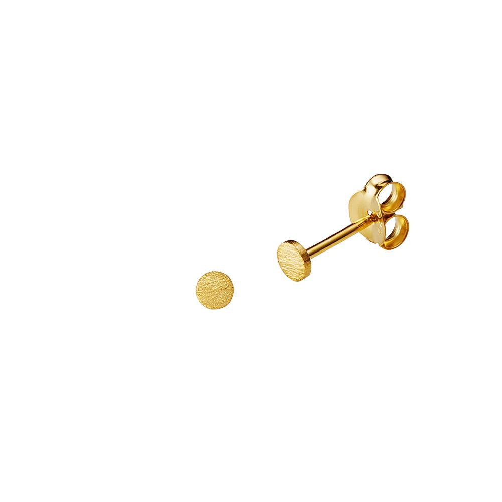 Matte Gold Plated Mini Stud Earring 3mm