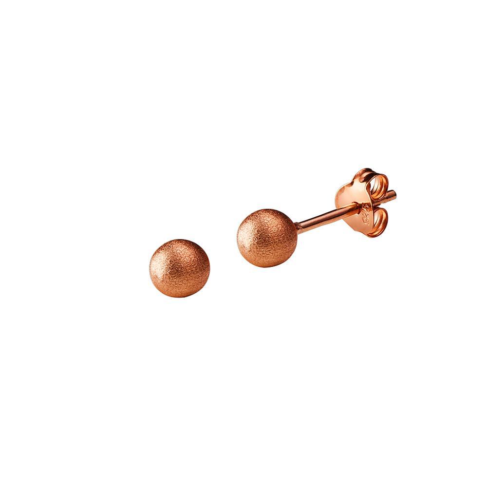 Matte Rosé Gold Plated Classic Stud Earring 7mm