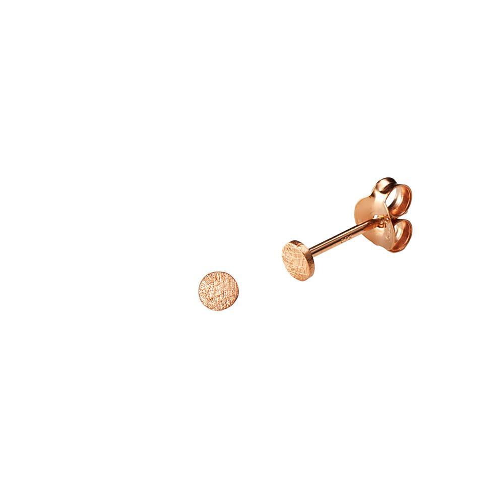Matte Rosé Gold Plated Mini Stud Earring 3mm - 2928.jpeg Matte Rosé Gold Plated Mini Stud Earring 3mm
