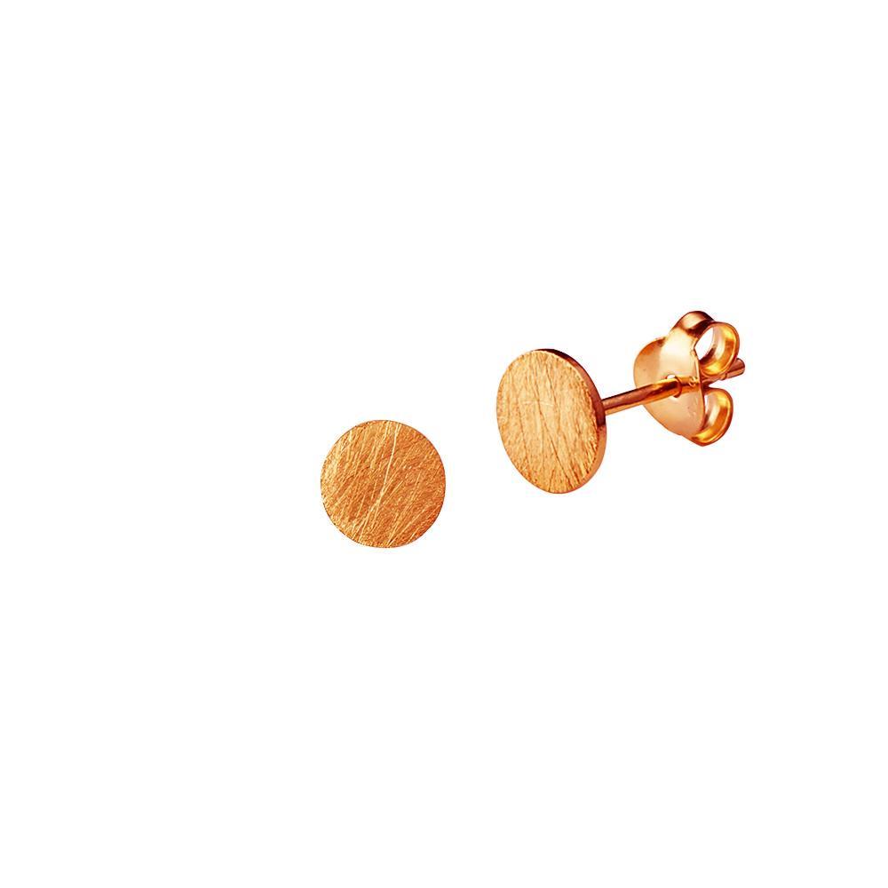 Matte Rosé Gold Plated Stud Earring 7mm