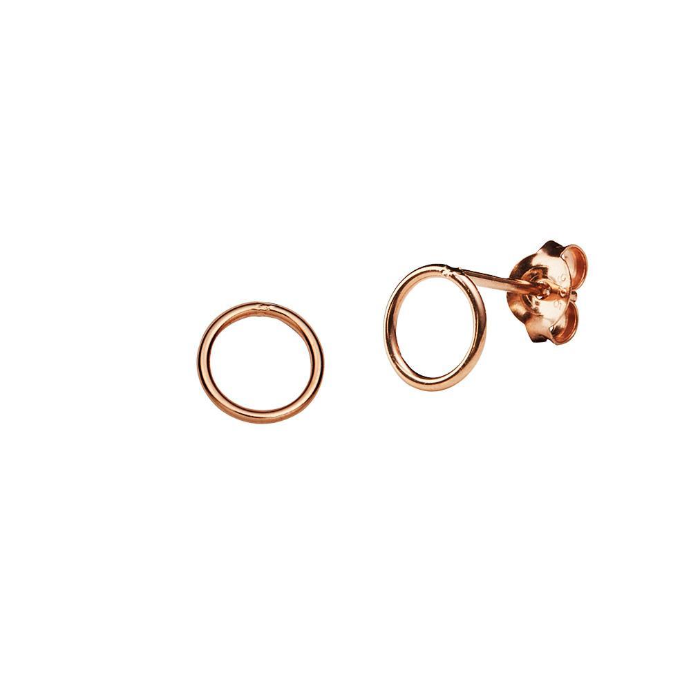 Rosé Gold Plated Circle Stud Earring 3mm - 2885.jpeg Rosé Gold Plated Circle Stud Earring 3mm