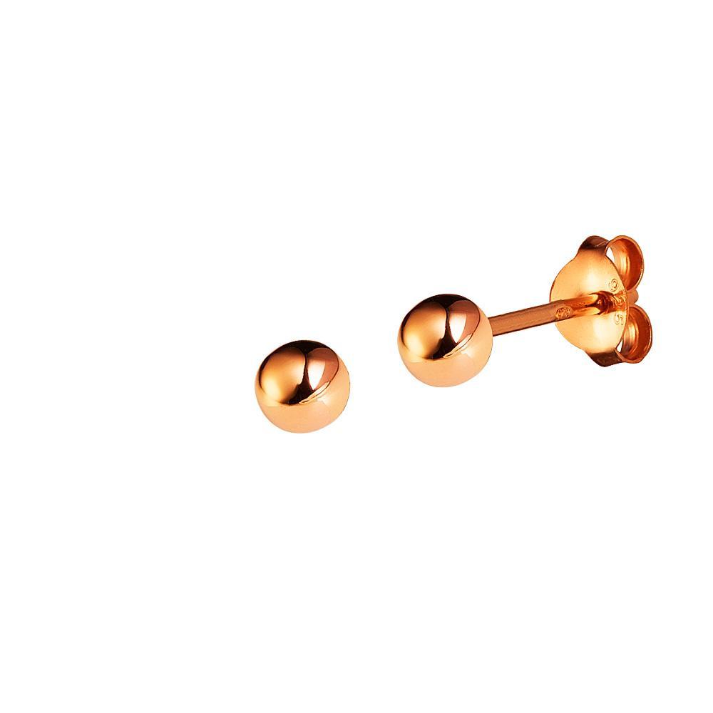 Rosé Gold Plated Classic Stud Earring 7mm