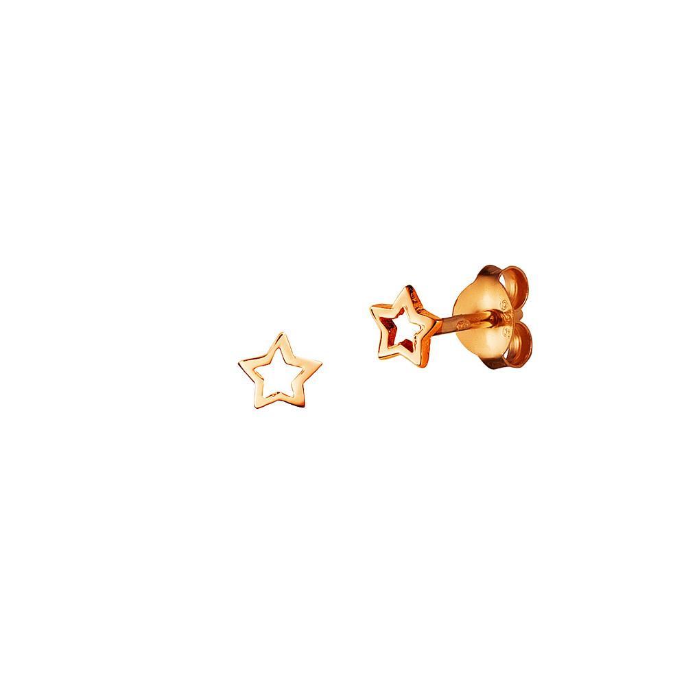 Rosé Gold Plated Small Open Star Earstud