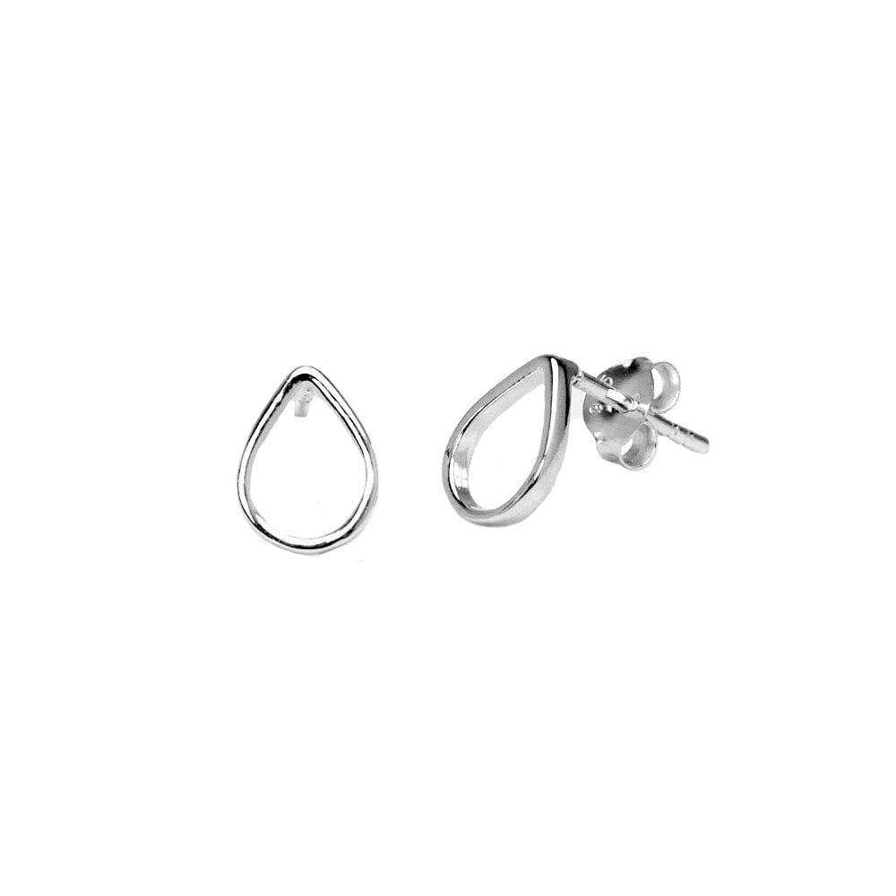 Silver Droplet Stud Earring