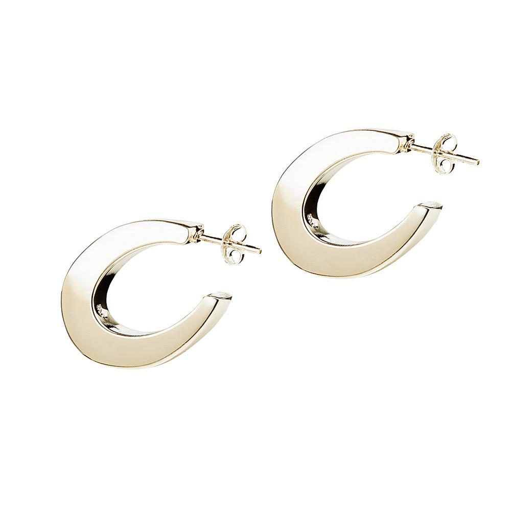 Silver Indian Oval Hoop