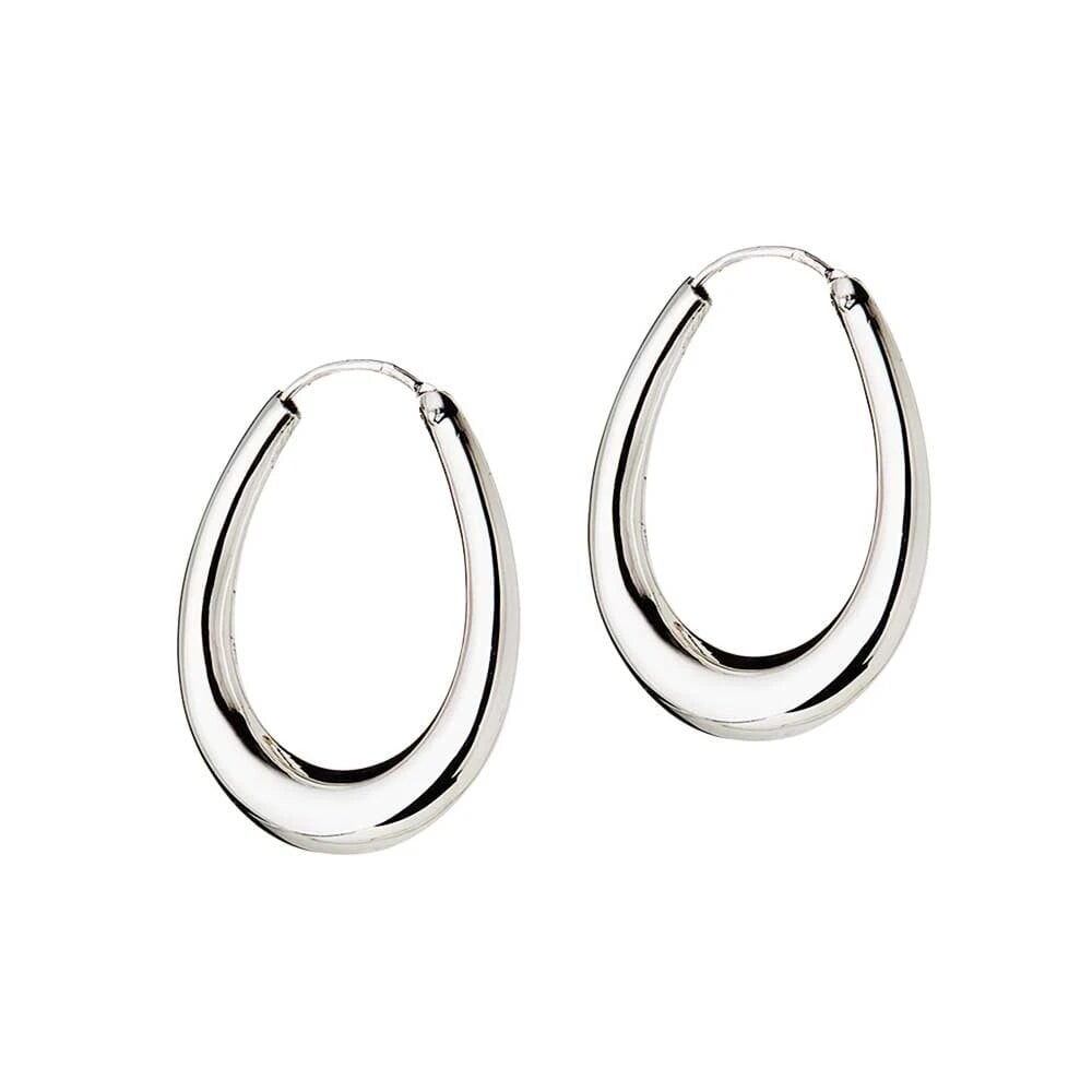 Silver Oval Bold Indian Hoop - 2242.jpeg Silver Oval Bold Indian Hoop