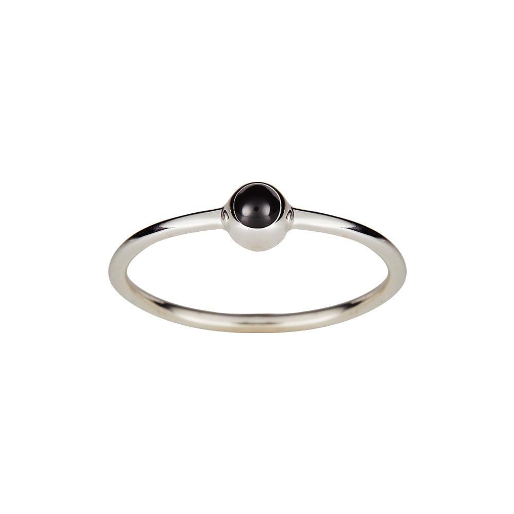 Silver Ring With Small Black Onyx - 3182.jpeg Silver Ring With Small Black Onyx