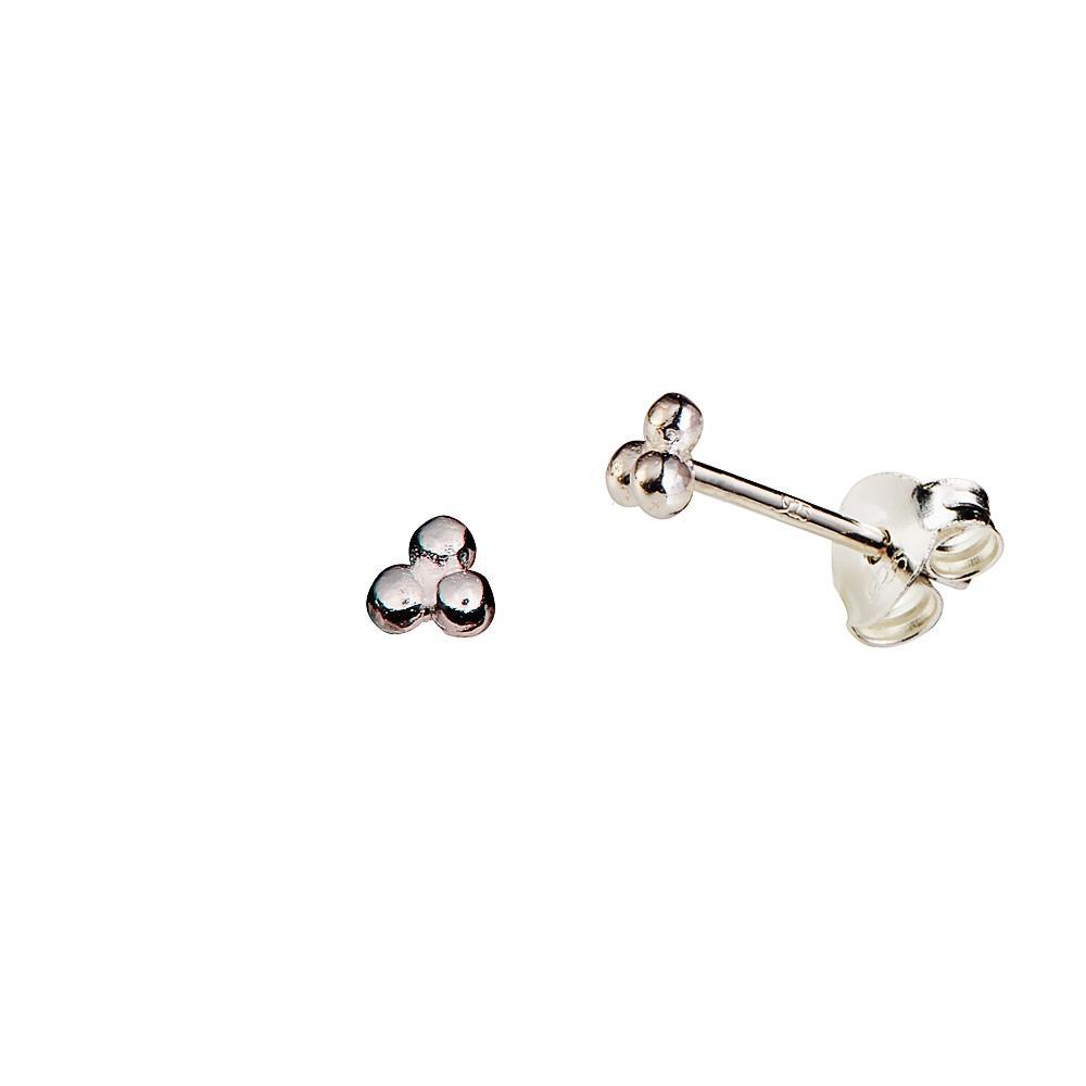 Silver Triple Stud Earring