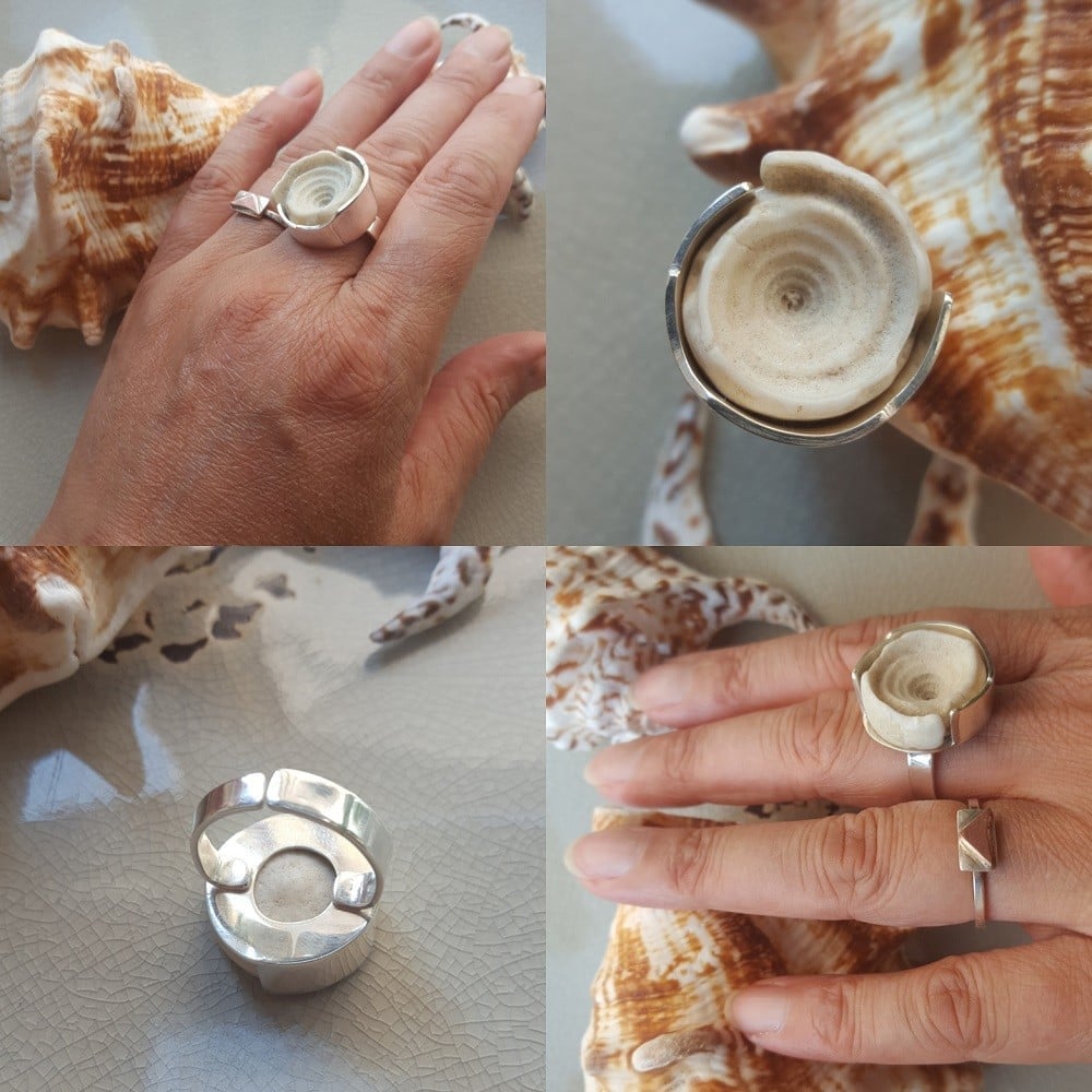 Atlantis, uniek ontwerp en verstelbare zilveren ring - 77174 Atlantis, uniek ontwerp en verstelbare zilveren ring