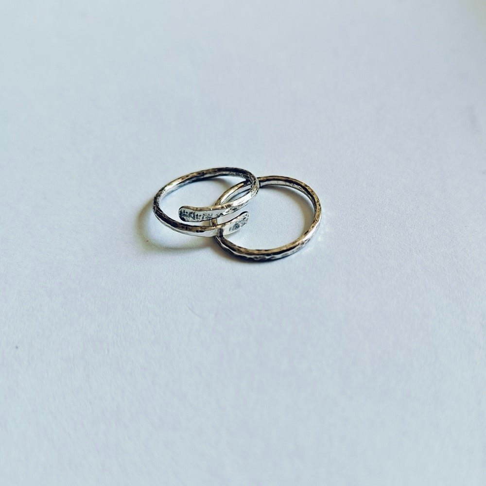 Stapelbare ringen van zilver