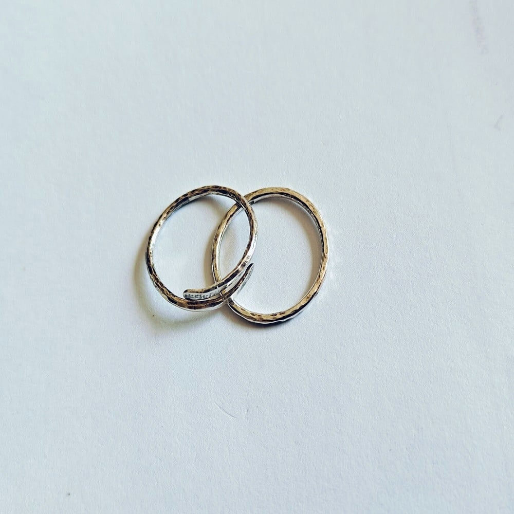 Stapelbare ringen van zilver