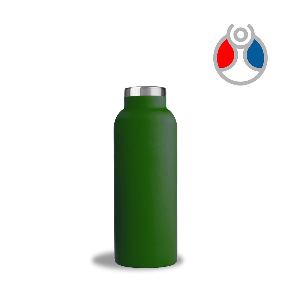 500ml. RVS Blue Bottle thermosfles Green edition