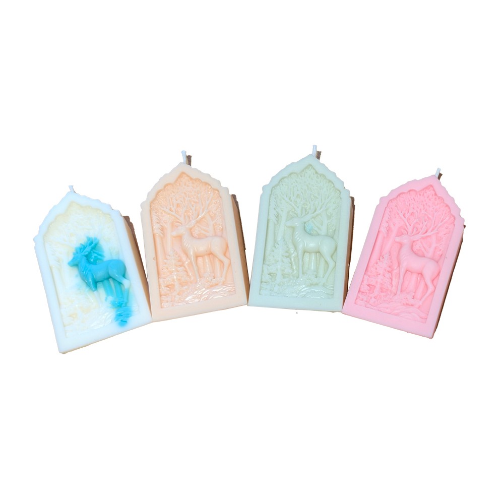 Forest Harmony Cadeaubox – Handgemaakte Hert Kaarsen Set - 109292 Kerst Hert Kaarsen Giftbox – Forest Harmony Kaarsenset met Groene Thee, Papaja & Salie