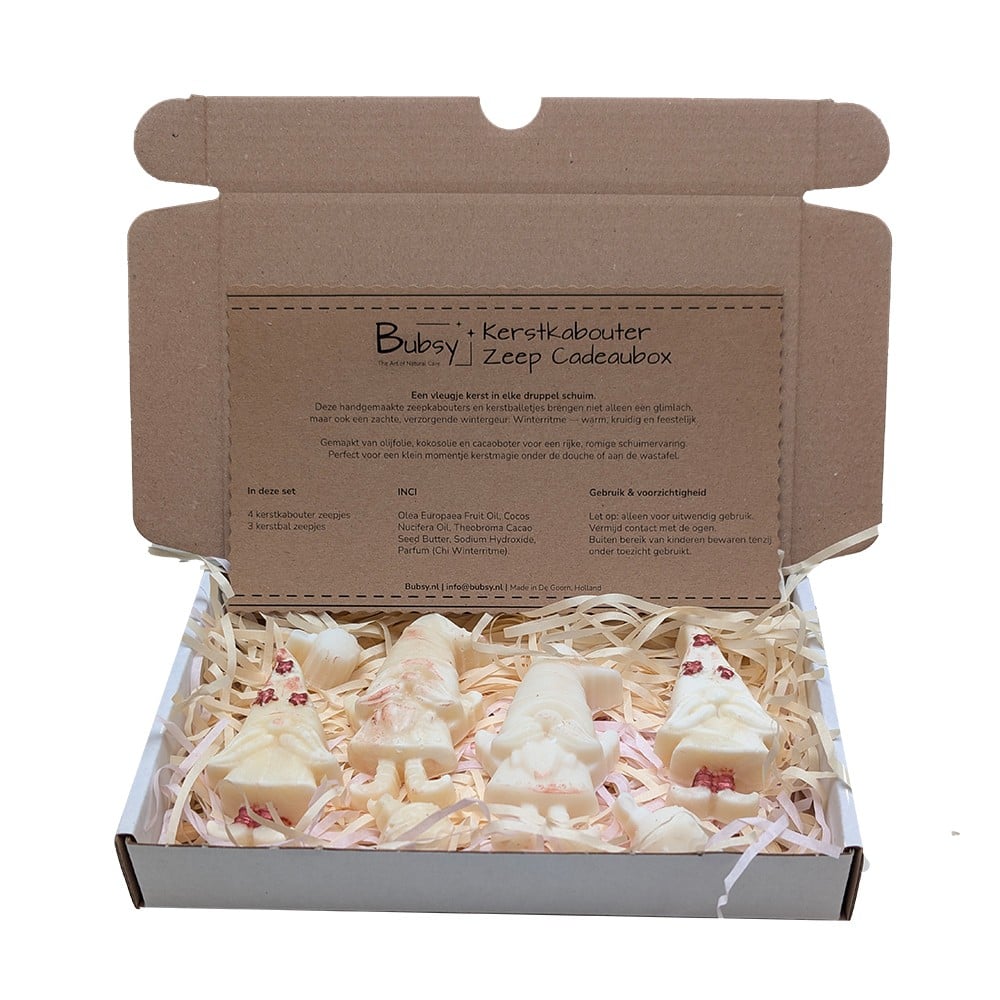 Kerstkabouter Zeep Cadeaubox – Handgemaakte Winterzeepjes - 109294 Kerstkabouter Zeep Cadeaubox – Handgemaakte Winterzeepjes met Chi Winterritme