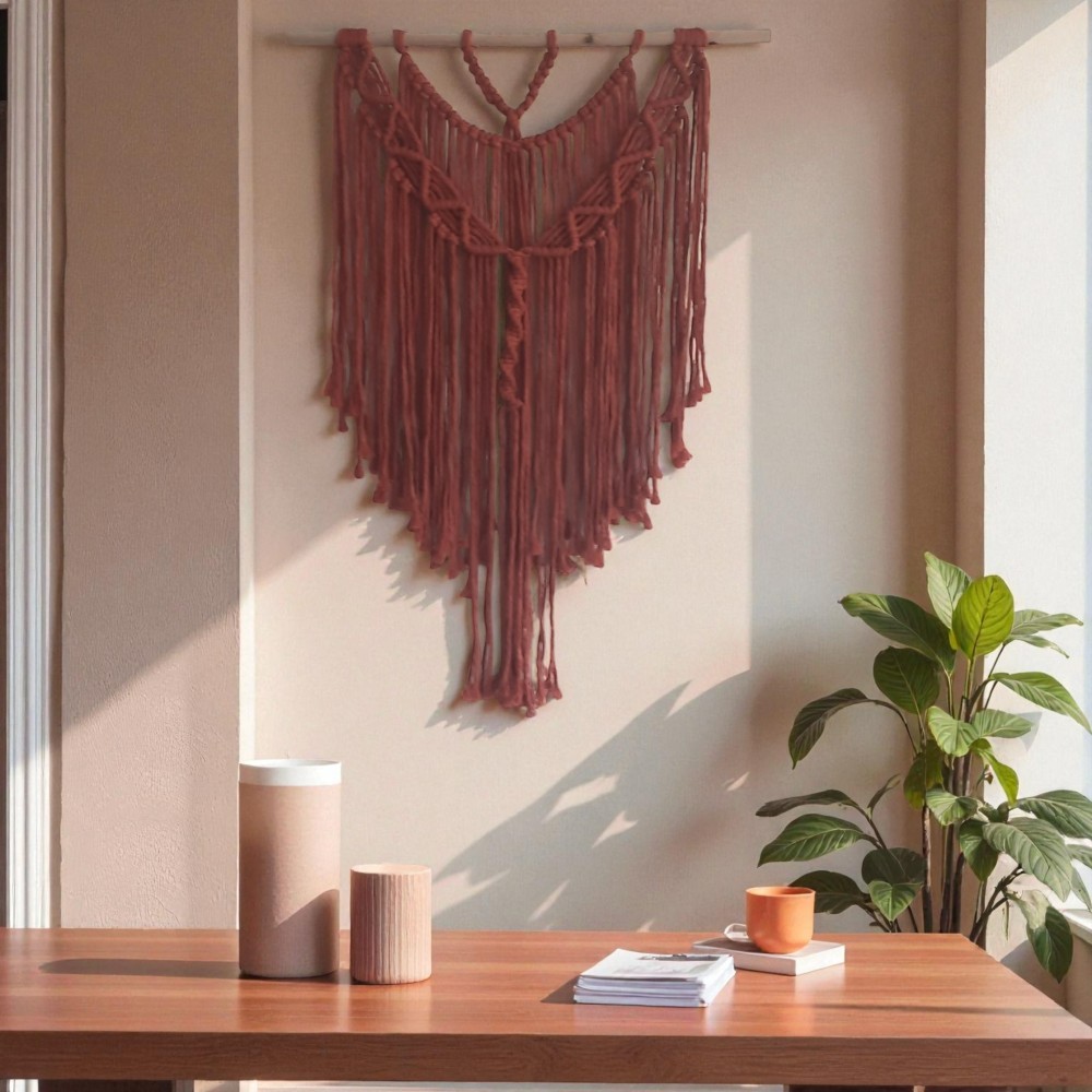 DIY Macramé Wandkleed Pakket – Terracotta (50 × 75 cm) - 119936 DIY Macramé Wandkleed Pakket – Terracotta (50 × 75 cm)