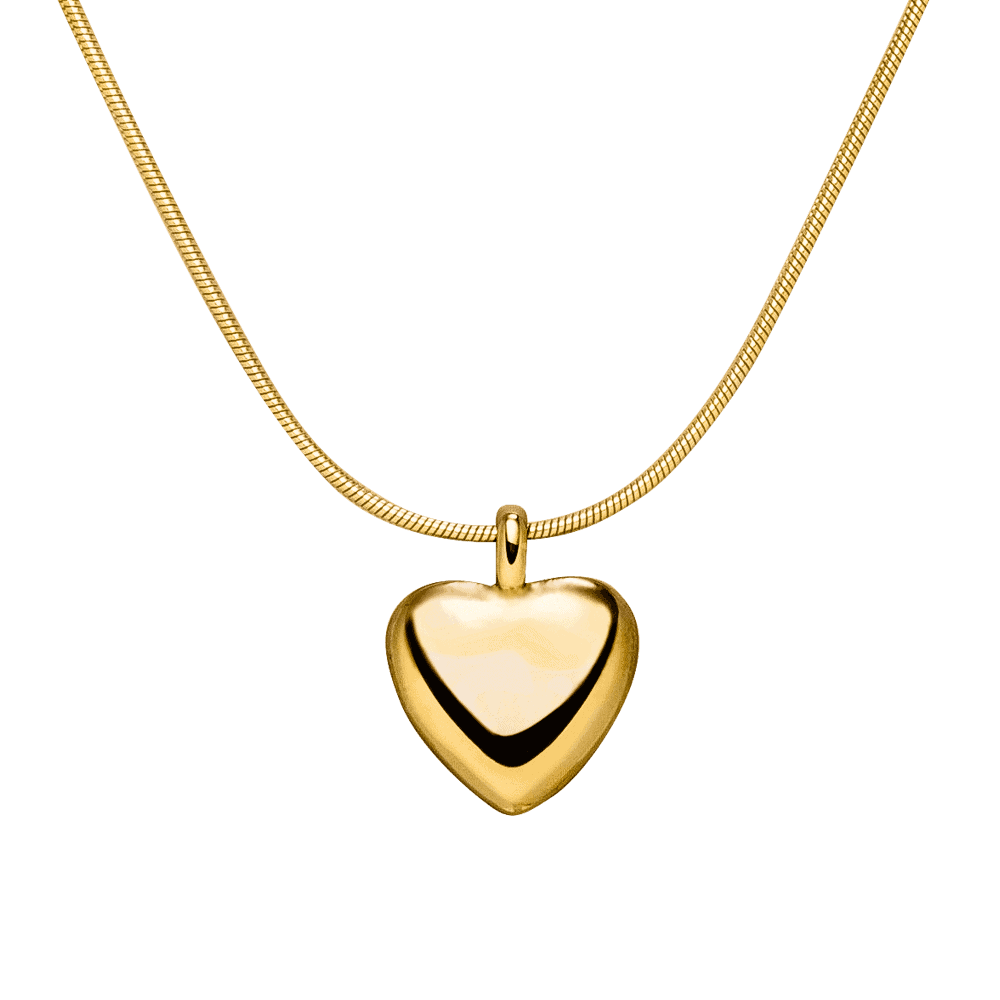 Heart Pendant Necklace - 137233 Hartjes Ketting - 18K Gold Plated