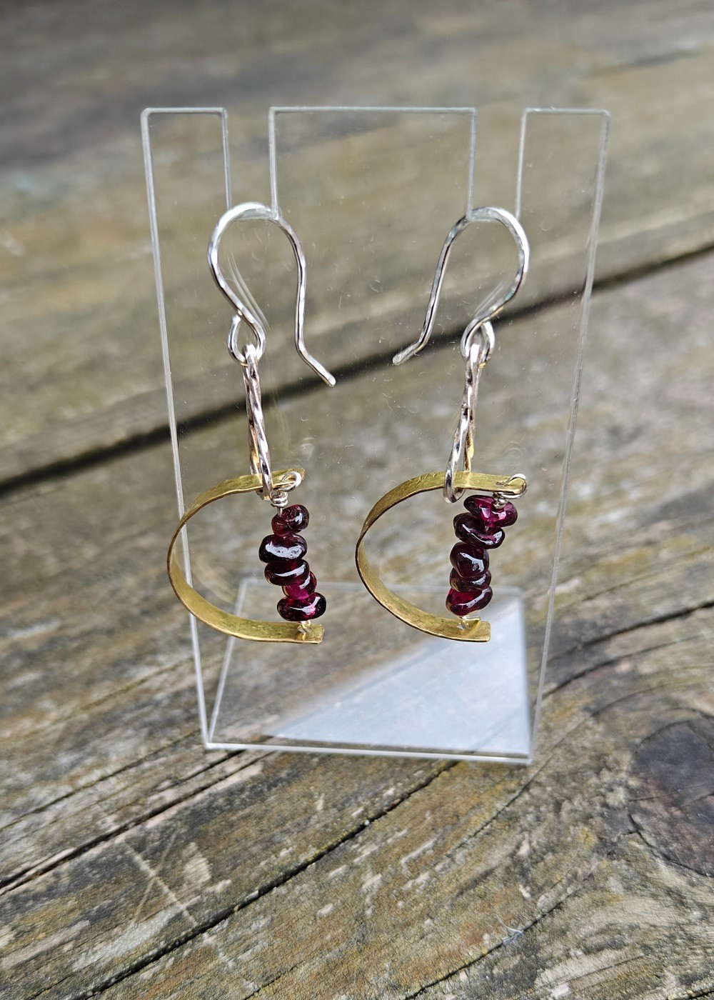 Unieke handgemaakte Granaat oorhangers - 80552 Unieke handgemaakte Granaat oorhangers