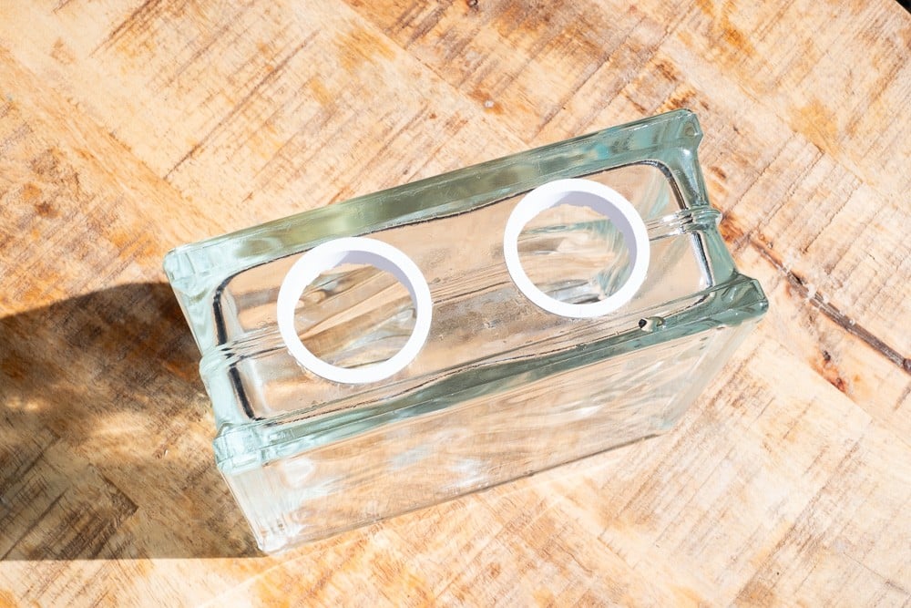 Glazen Blok Vaas – Moderne Decoratie – Strakke Design Vaas voor Bloemen – Minimalistische Bloemenvase – cadeau idee