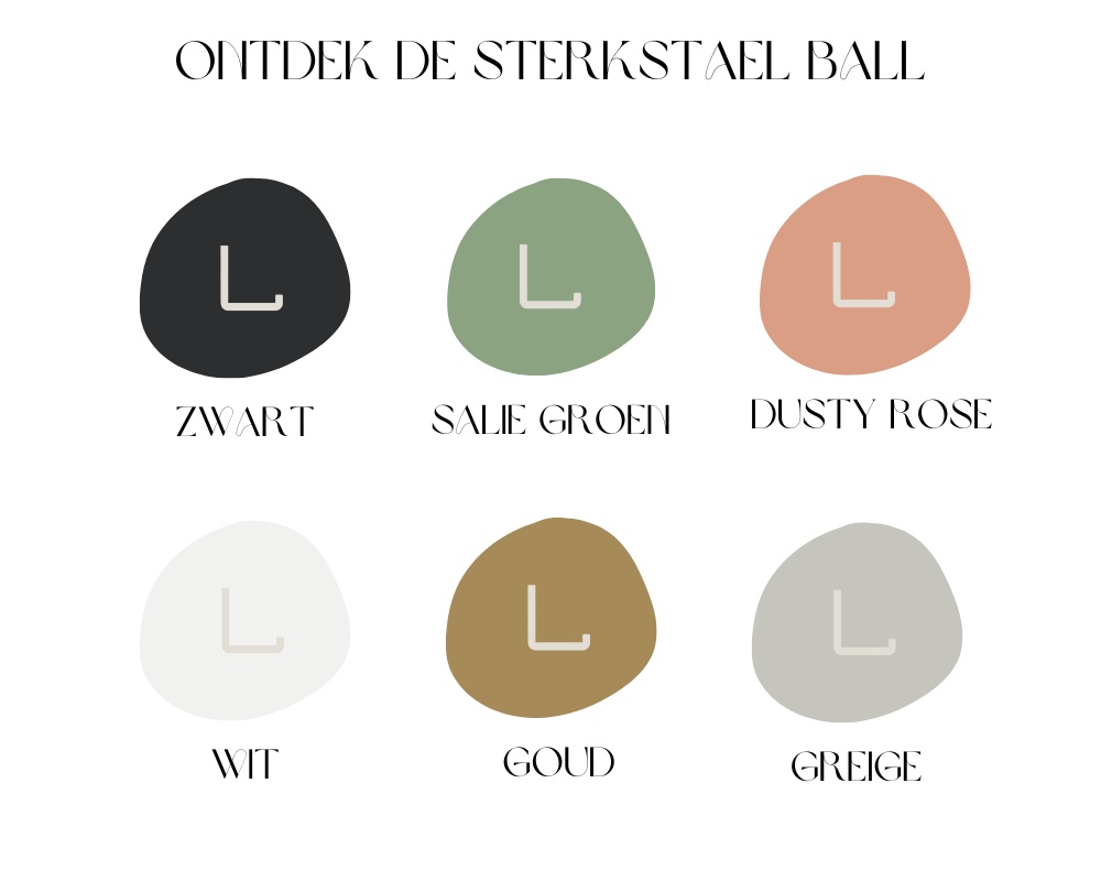 STERKSTAEL Ball Greige ø 20cm - industriële balhouder muur - wandbe… - 87132 STERKSTAEL Ball Greige ø 20cm - industriële balhouder muur - wandbevestiging - kleur grijs beige - poedercoating - staal
